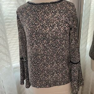 Floral Black and Pink Women's Top